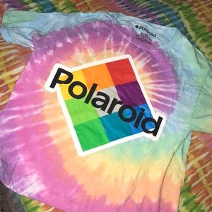 Polaroid tie dye shirt